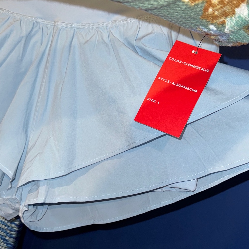 Hot Kiss- NWT Light Blue High Rise Flutter Pants Size Large - Picture 10 of 15
